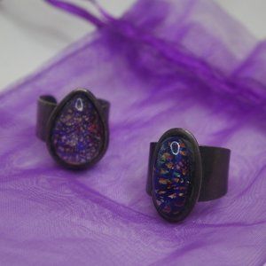 Funky Glass Rings | Set of 2